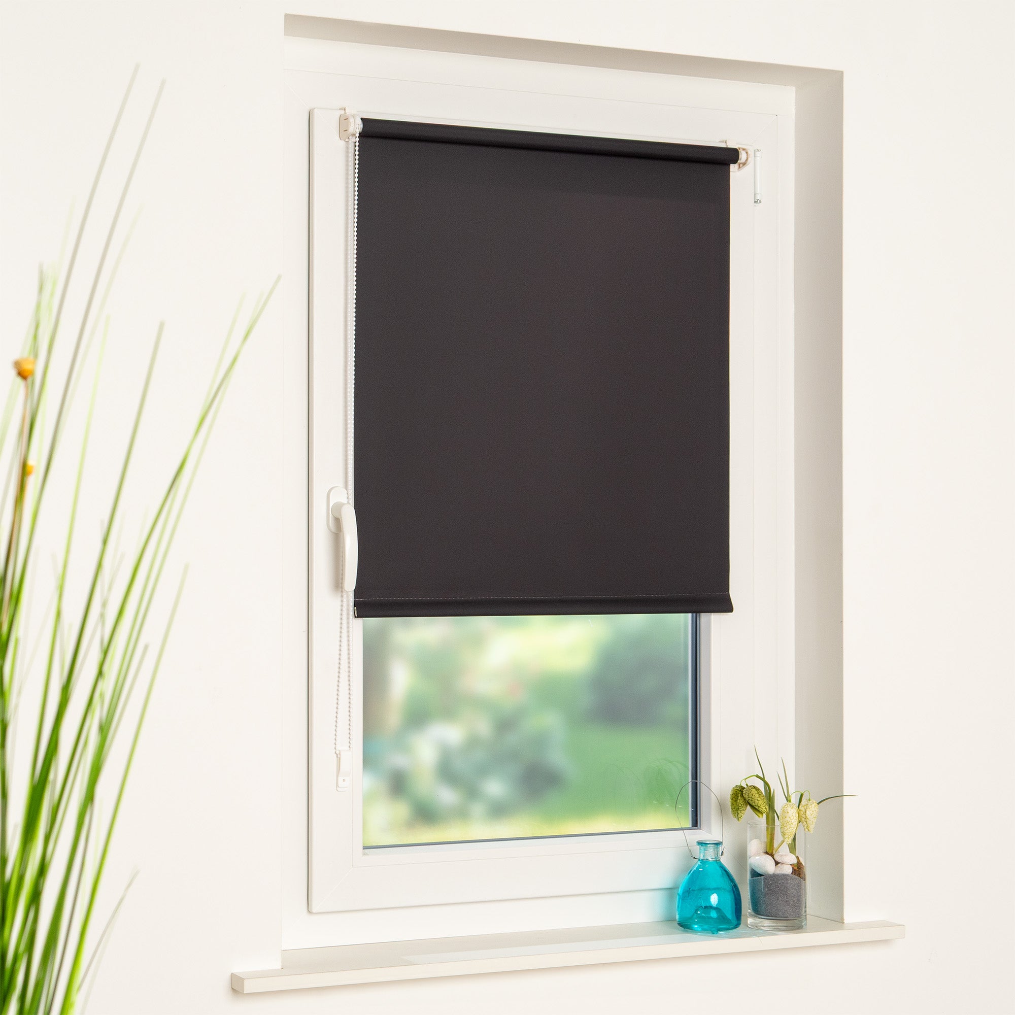 ourdeco® Klemmfix-Rollo | lichtdurchlässig | ohne Bohren | verschiedene Farben und Größen