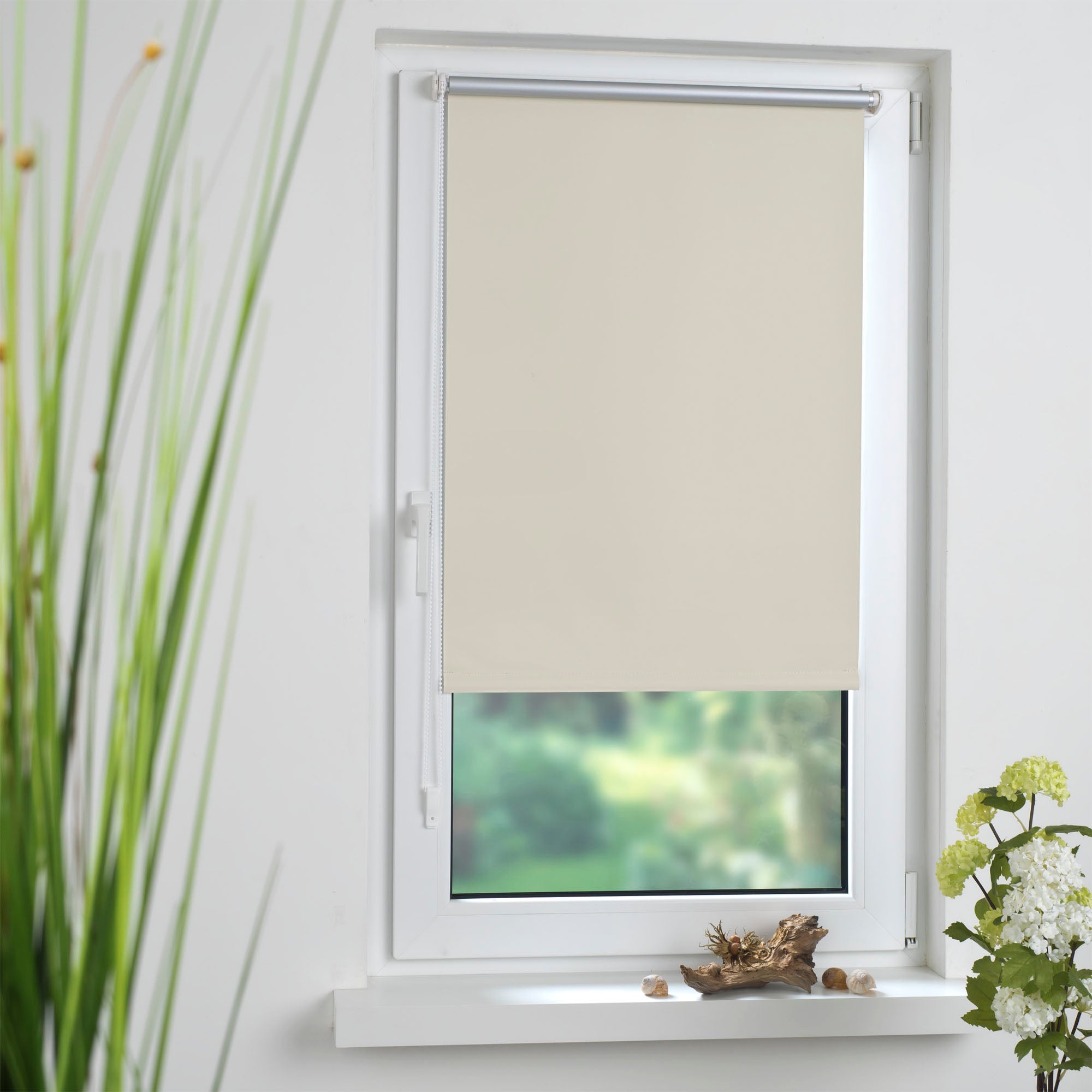 ourdeco® Klemmfix-Rollo | verdunkelnd | Thermo-Beschichtung | ohne Bohren | verschiedene Farben und Größen