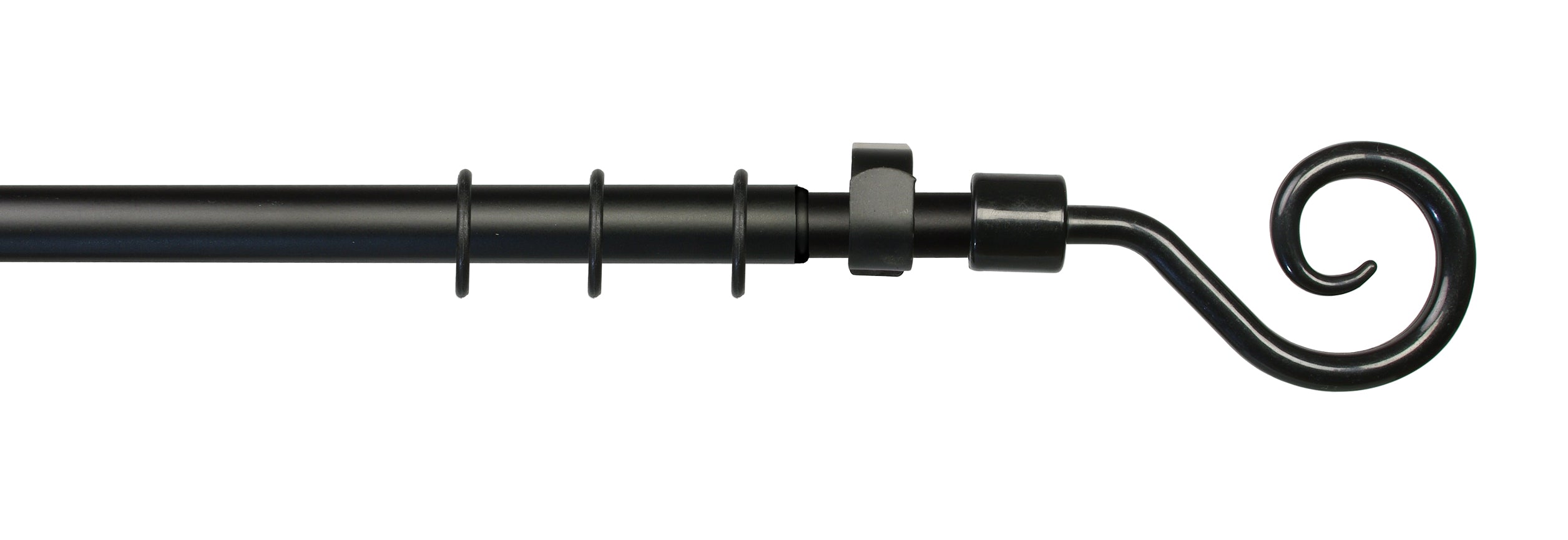 GARDINIA Gardinenstangen-Set ausziehbar 130 - 240 cm, Komplettstilgarnitur ø 16/13 mm inkl. Befestigungsmaterial, verschiedene Stile und Farben, Metall