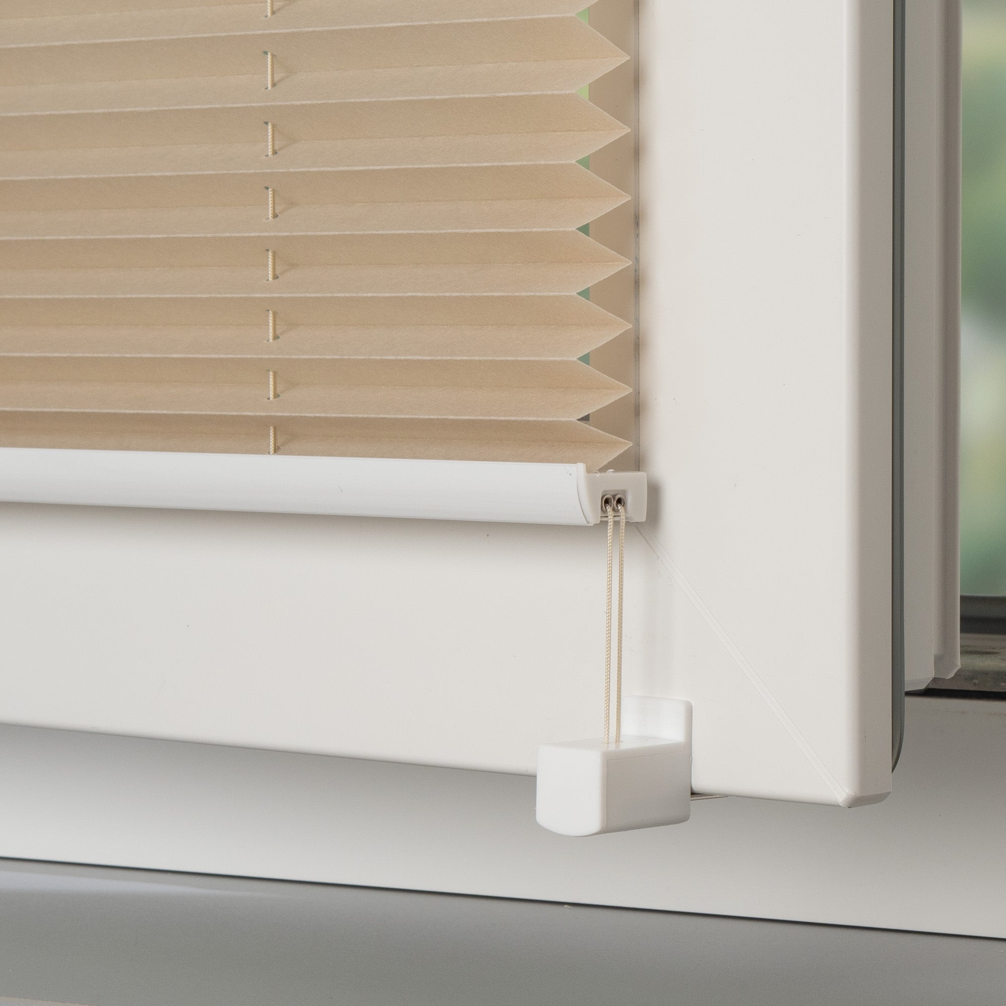 ourdeco® Klemmfix-Plissee Easy | ohne Bohren | weiß, beige, grau