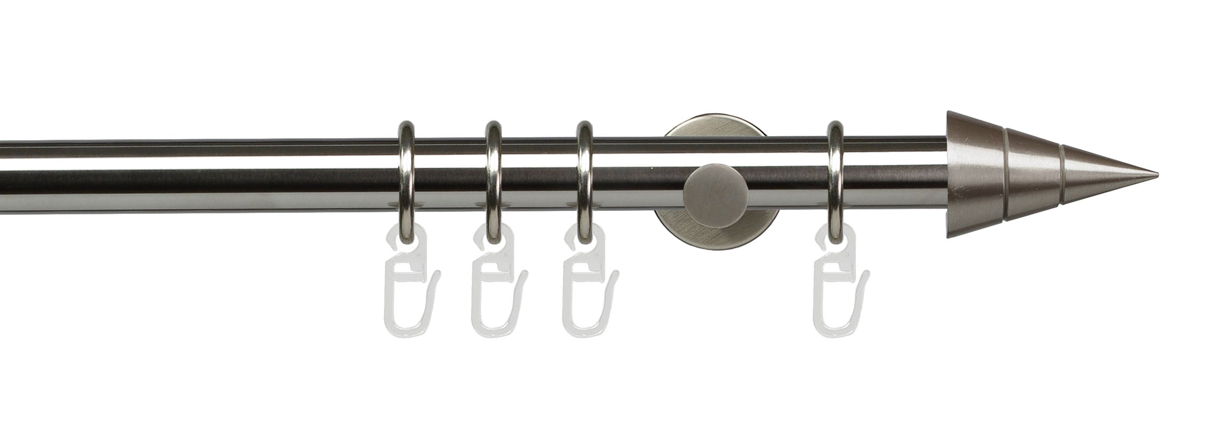GARDINIA Gardinenstangen Komplettset Ø 20 mm in verschiedenen Designs, Farben und Längen