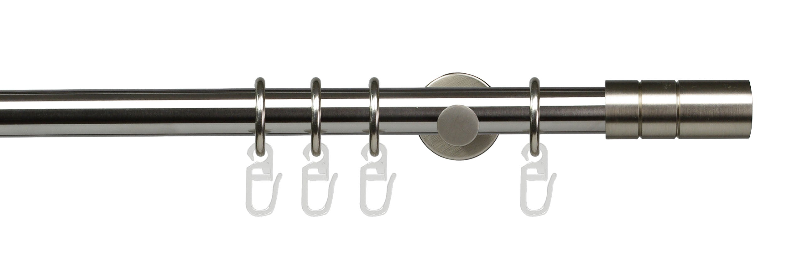 GARDINIA Gardinenstangen Komplettset Ø 20 mm in verschiedenen Designs, Farben und Längen
