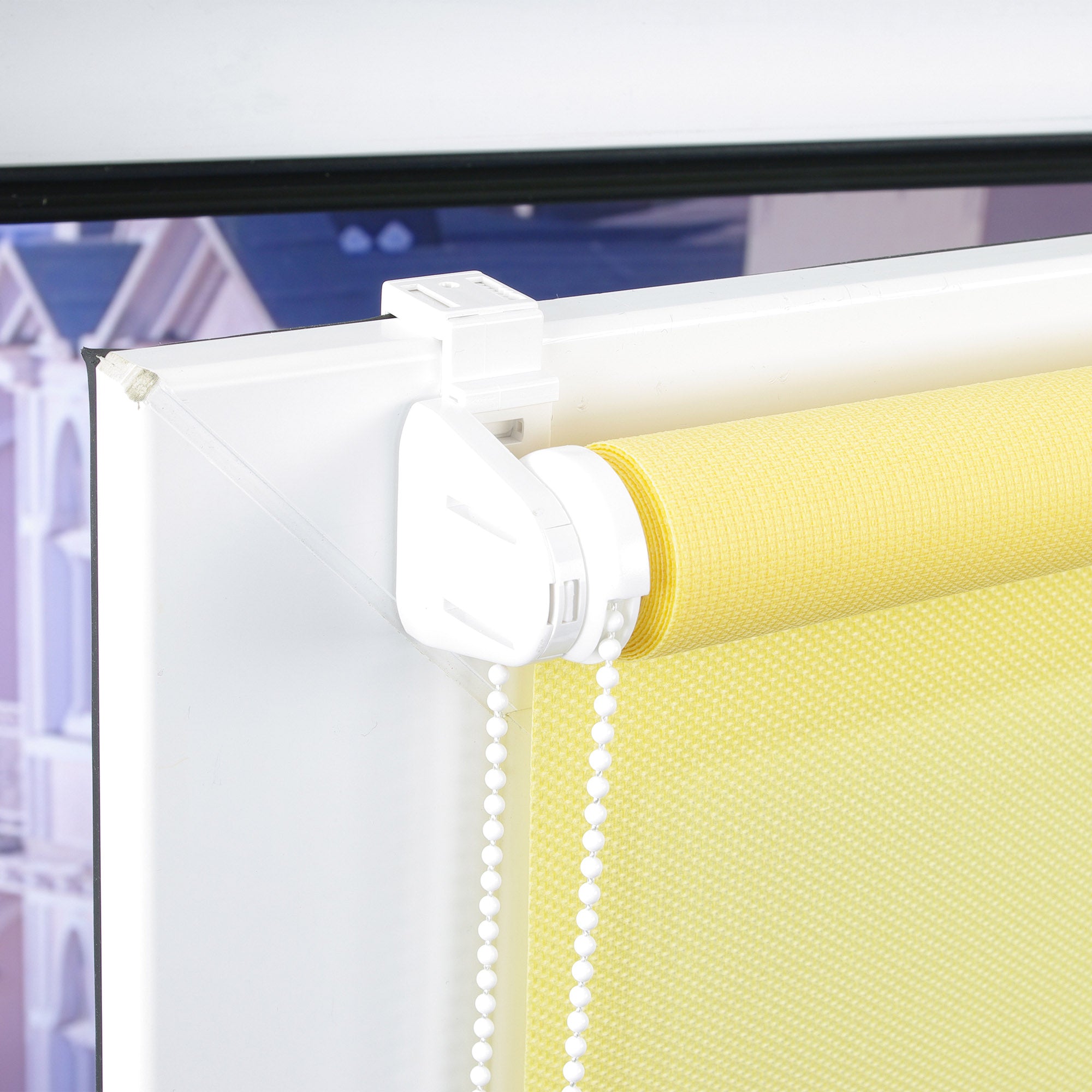 Gardinia Easyfix-Royal Klemmfixrollo hellgelb 060 x 150 cm Struktur