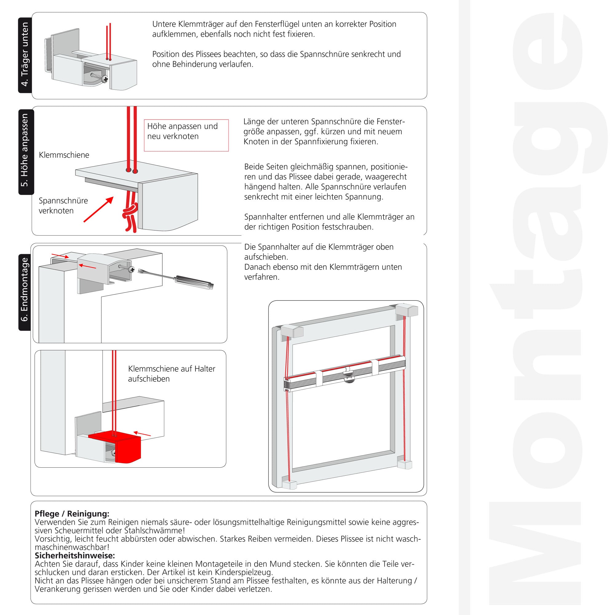 ourdeco® Klemmfix-Wabenplissee | verdunkelnd | Thermo-Beschichtung | ohne Bohren | Metallklemmträger | weiß, grau