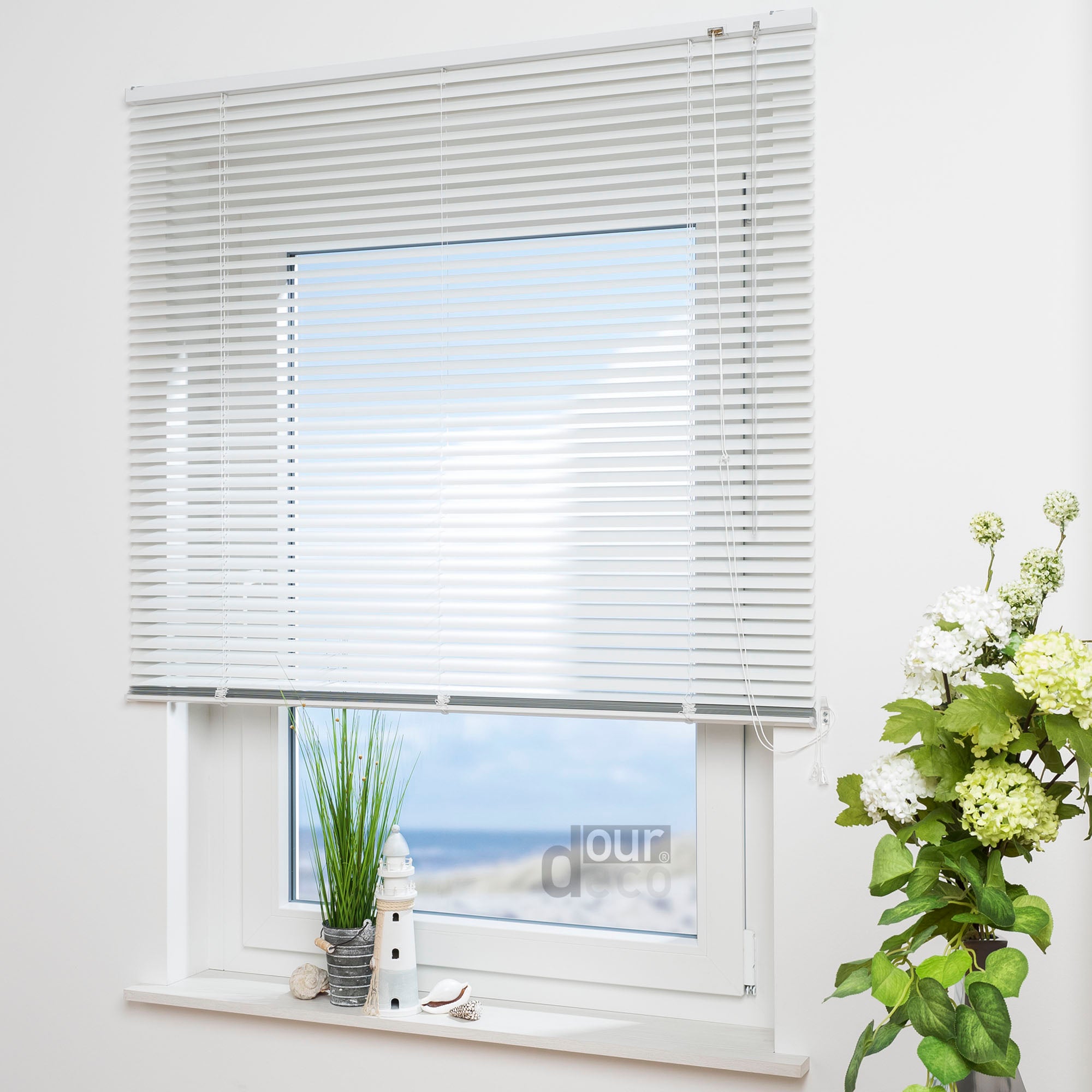 ourdeco® XXL-Breite Aluminium-Jalousie, Breite 200, 220 oder 240 cm, verschiedene Längen, viele Farben, Montage an Wand oder Decke