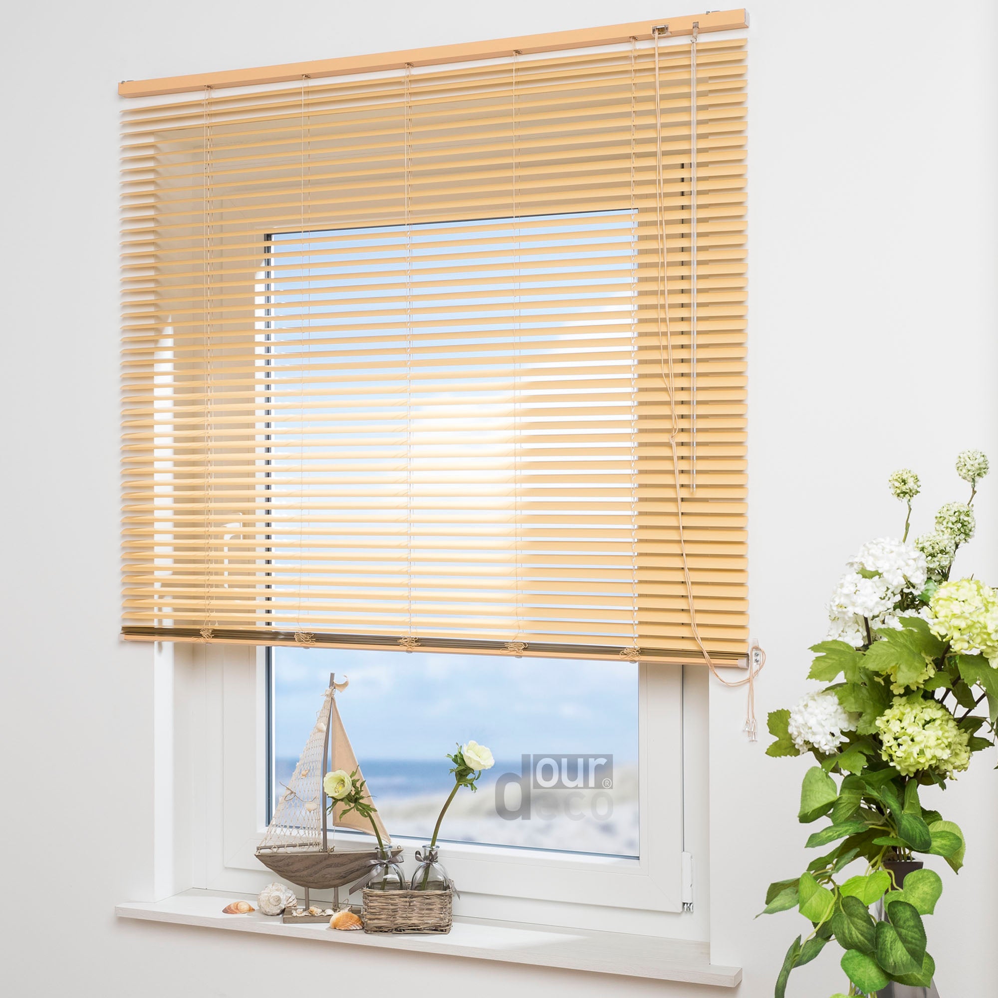 ourdeco® XXL-Breite Aluminium-Jalousie, Breite 200, 220 oder 240 cm, verschiedene Längen, viele Farben, Montage an Wand oder Decke