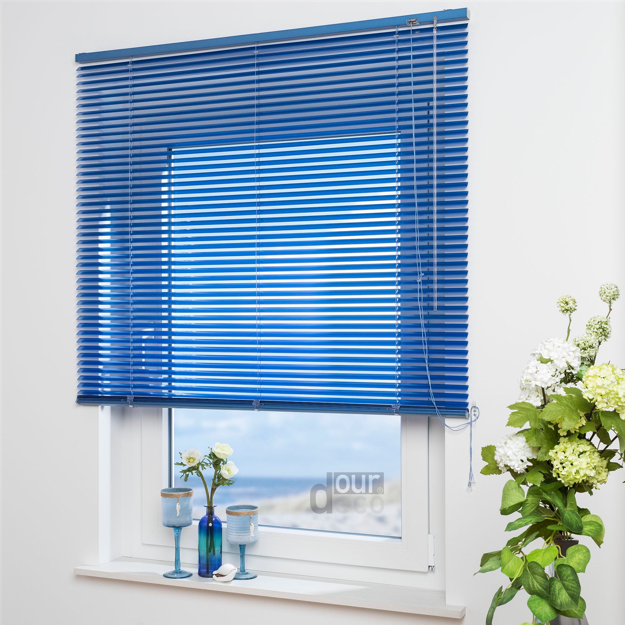 ourdeco® XXL-Breite Aluminium-Jalousie, Breite 200, 220 oder 240 cm, verschiedene Längen, viele Farben, Montage an Wand oder Decke