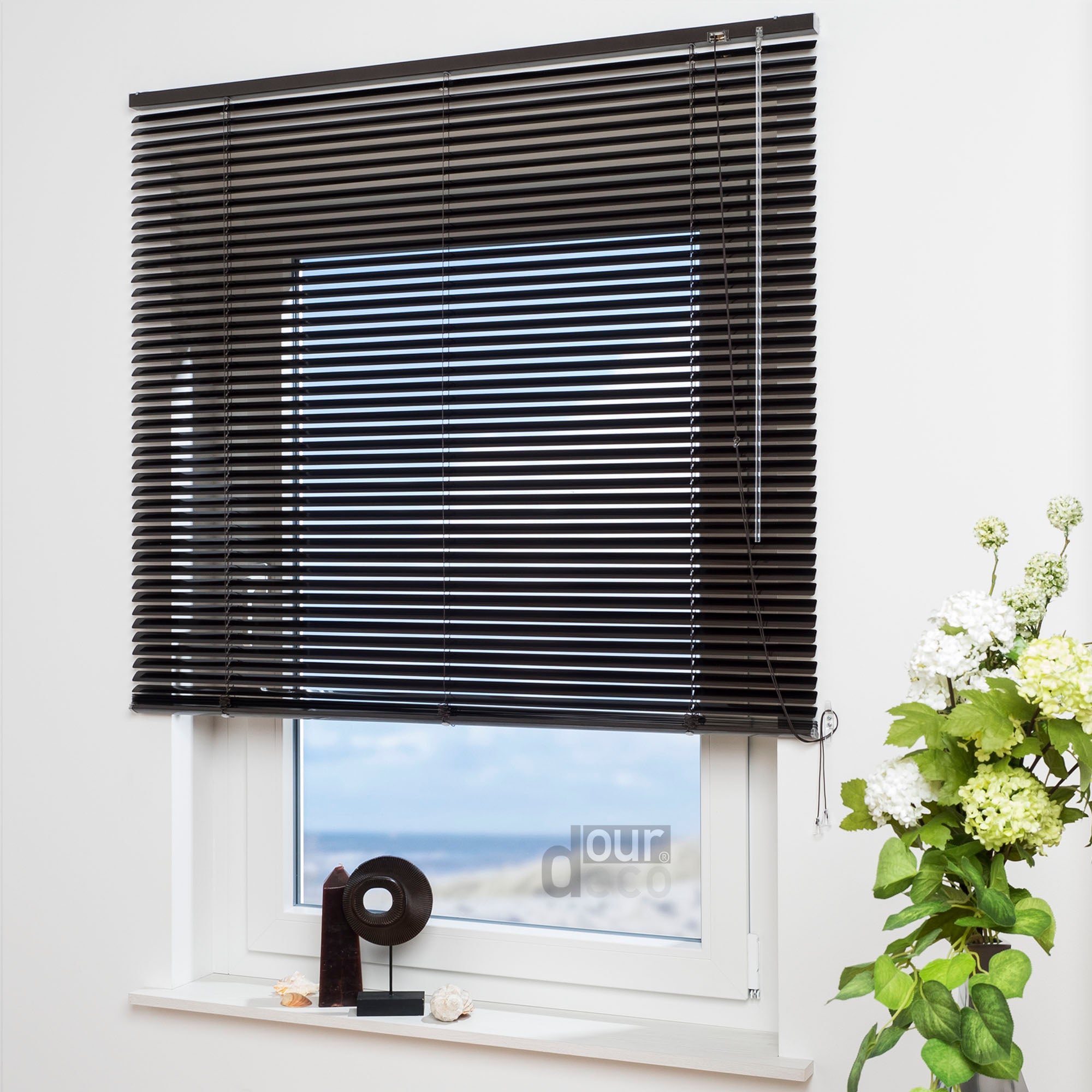 ourdeco® XXL-Breite Aluminium-Jalousie, Breite 200, 220 oder 240 cm, verschiedene Längen, viele Farben, Montage an Wand oder Decke
