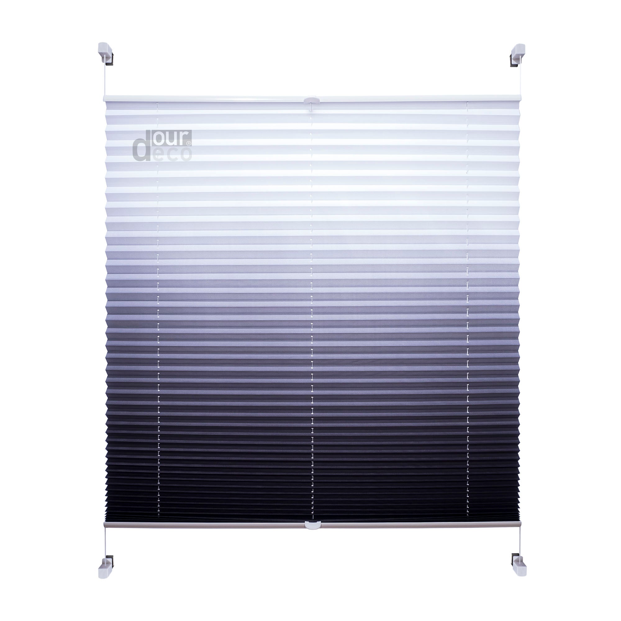 ourdeco® Klemmfix Plissee ohne Bohren Farbverlauf