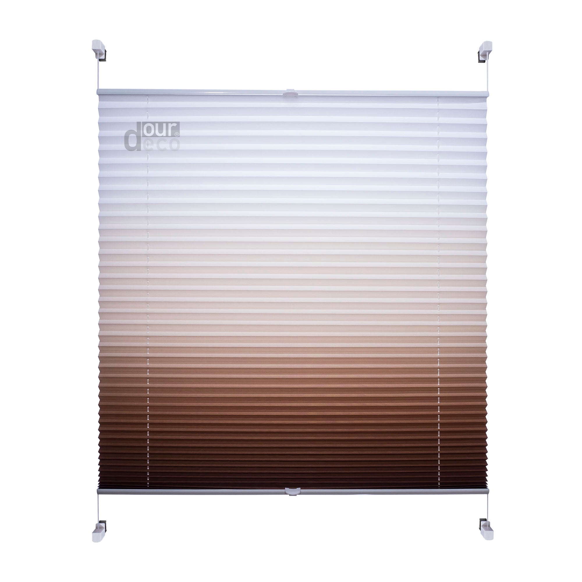 ourdeco® Klemmfix Plissee ohne Bohren Farbverlauf