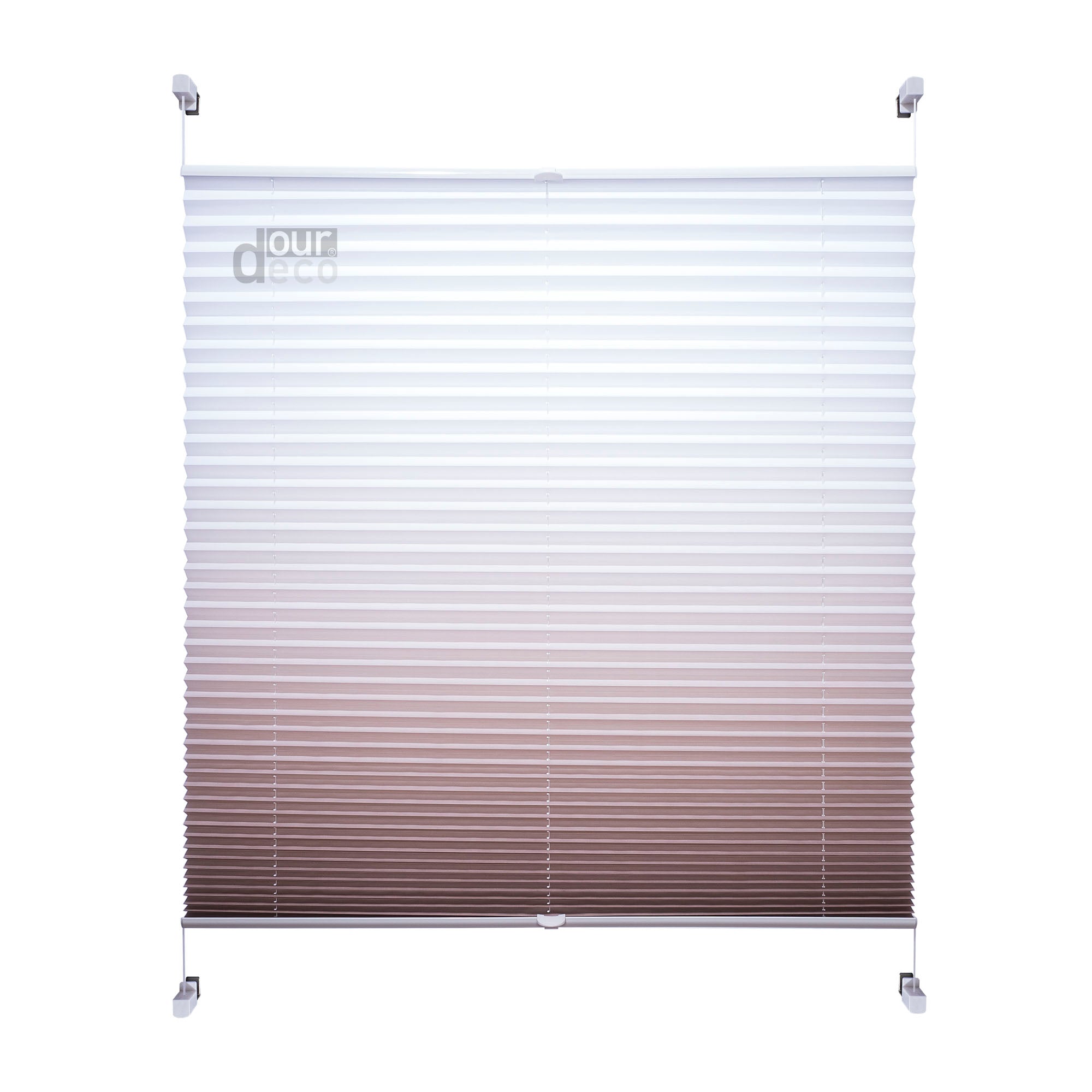 ourdeco® Klemmfix Plissee ohne Bohren Farbverlauf