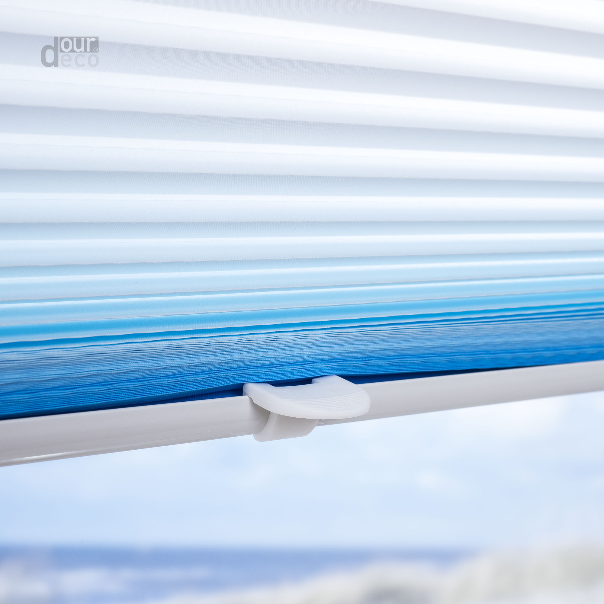 ourdeco® Klemmfix Plissee ohne Bohren Farbverlauf