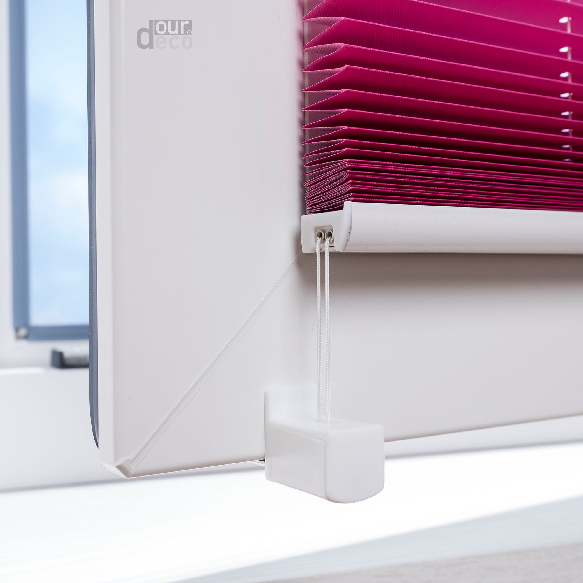 ourdeco® Klemmfix Plissee ohne Bohren Farbverlauf