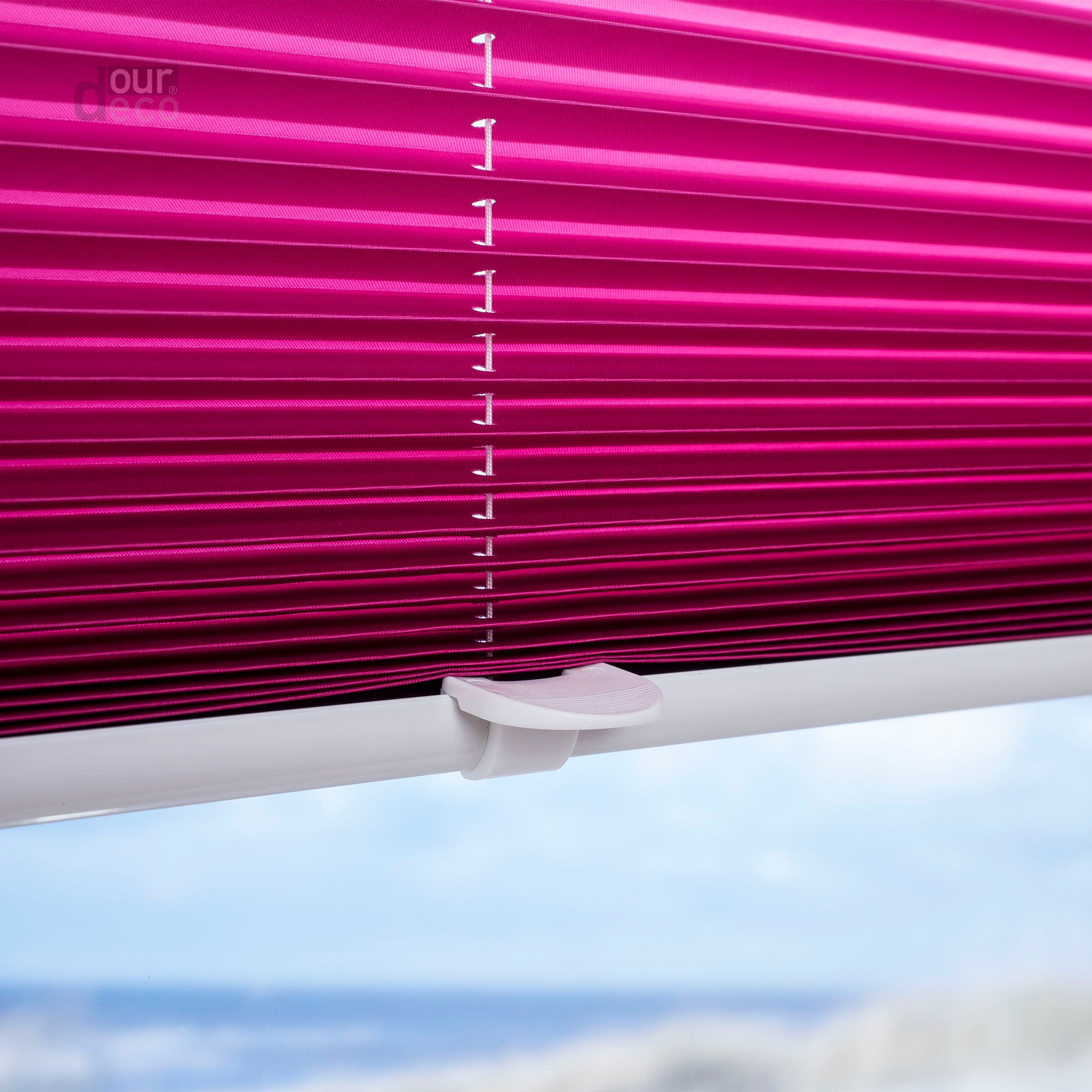 ourdeco® Klemmfix Plissee ohne Bohren Farbverlauf