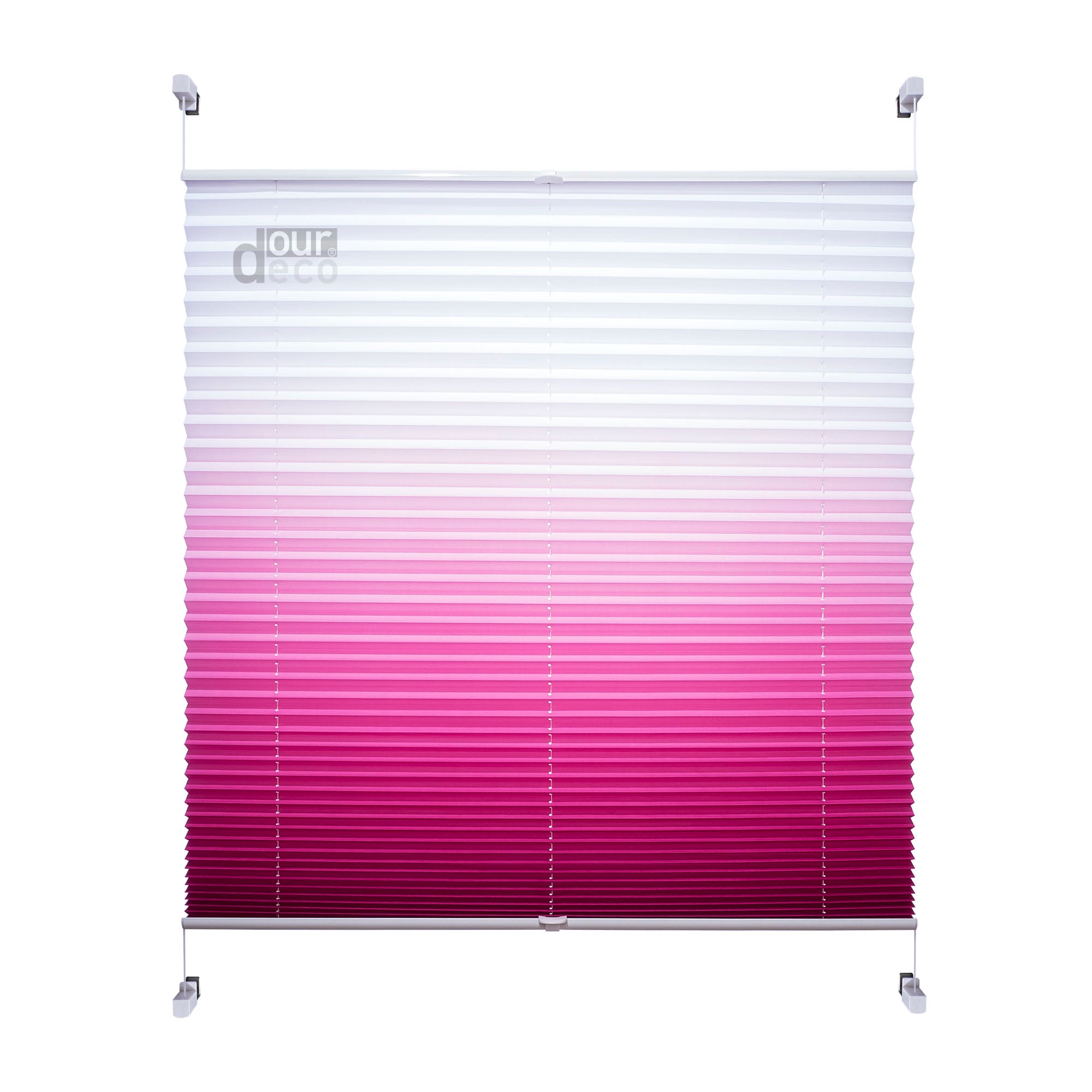 ourdeco® Klemmfix Plissee ohne Bohren Farbverlauf