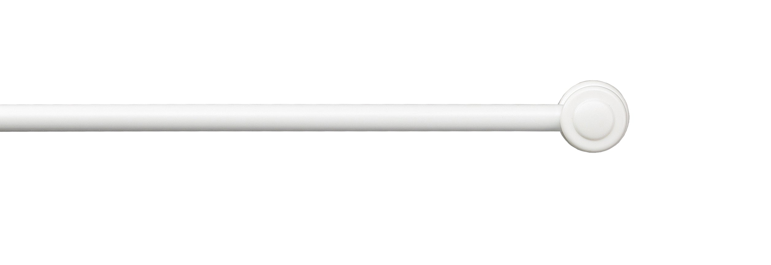 GARDINIA Klassische Scheibenstange, Länge 120 cm - kürzbar, Variante Montana (Holz - Kiefer/Natur) oder Nevada (Kunststoff Weiß), kürzbar, Ø 12 mm