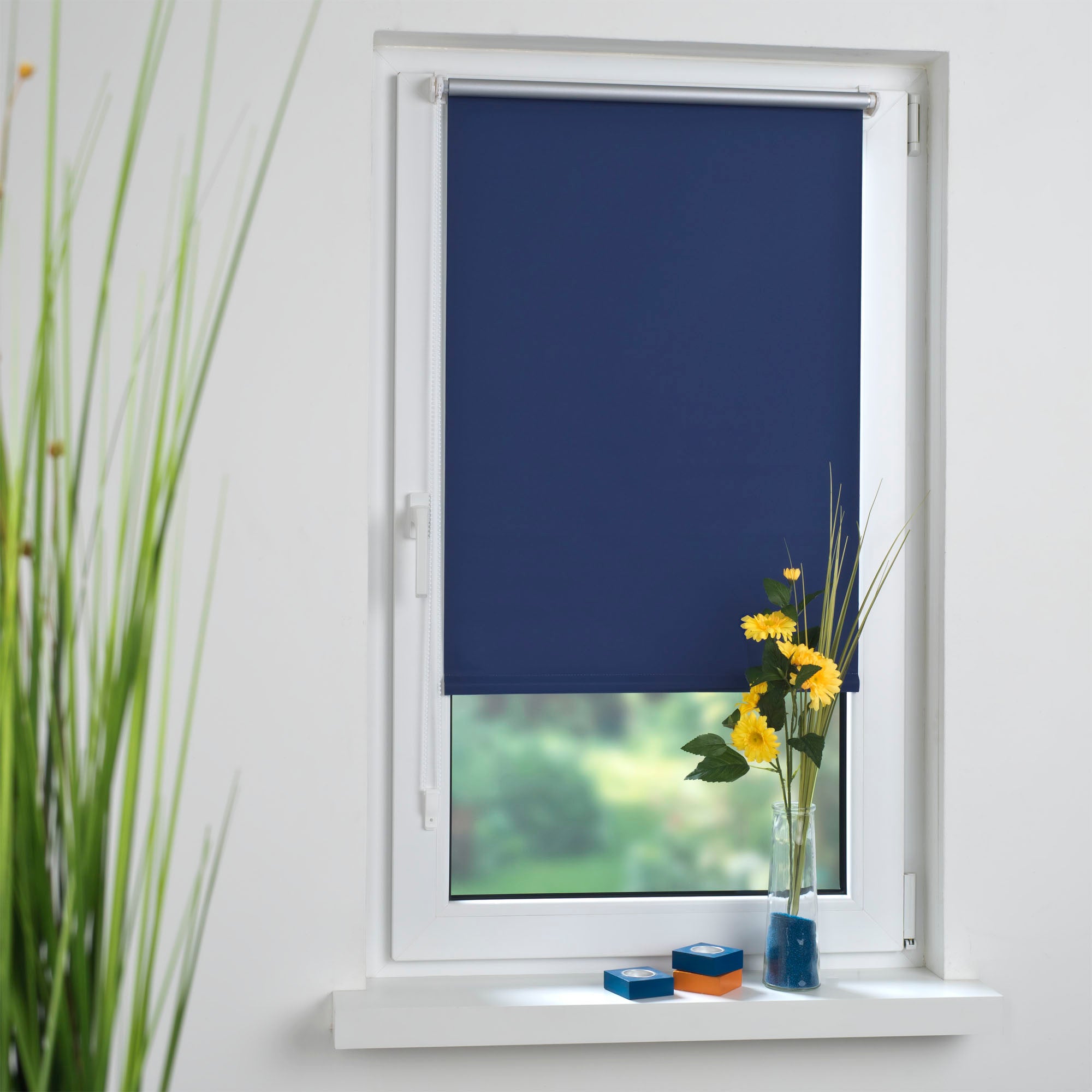 ourdeco® Klemmfix-Rollo | verdunkelnd | Thermo-Beschichtung | ohne Bohren | verschiedene Farben und Größen