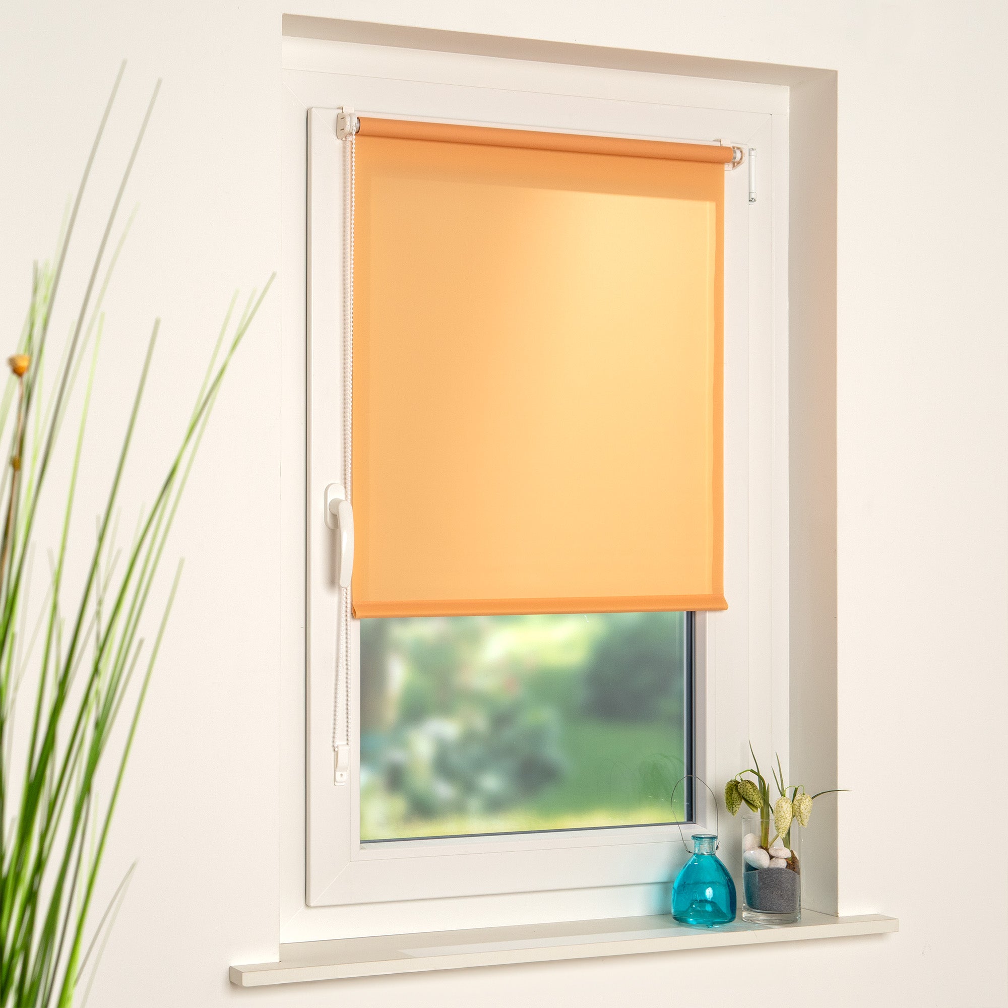 ourdeco® Klemmfix-Rollo | lichtdurchlässig | ohne Bohren | verschiedene Farben und Größen