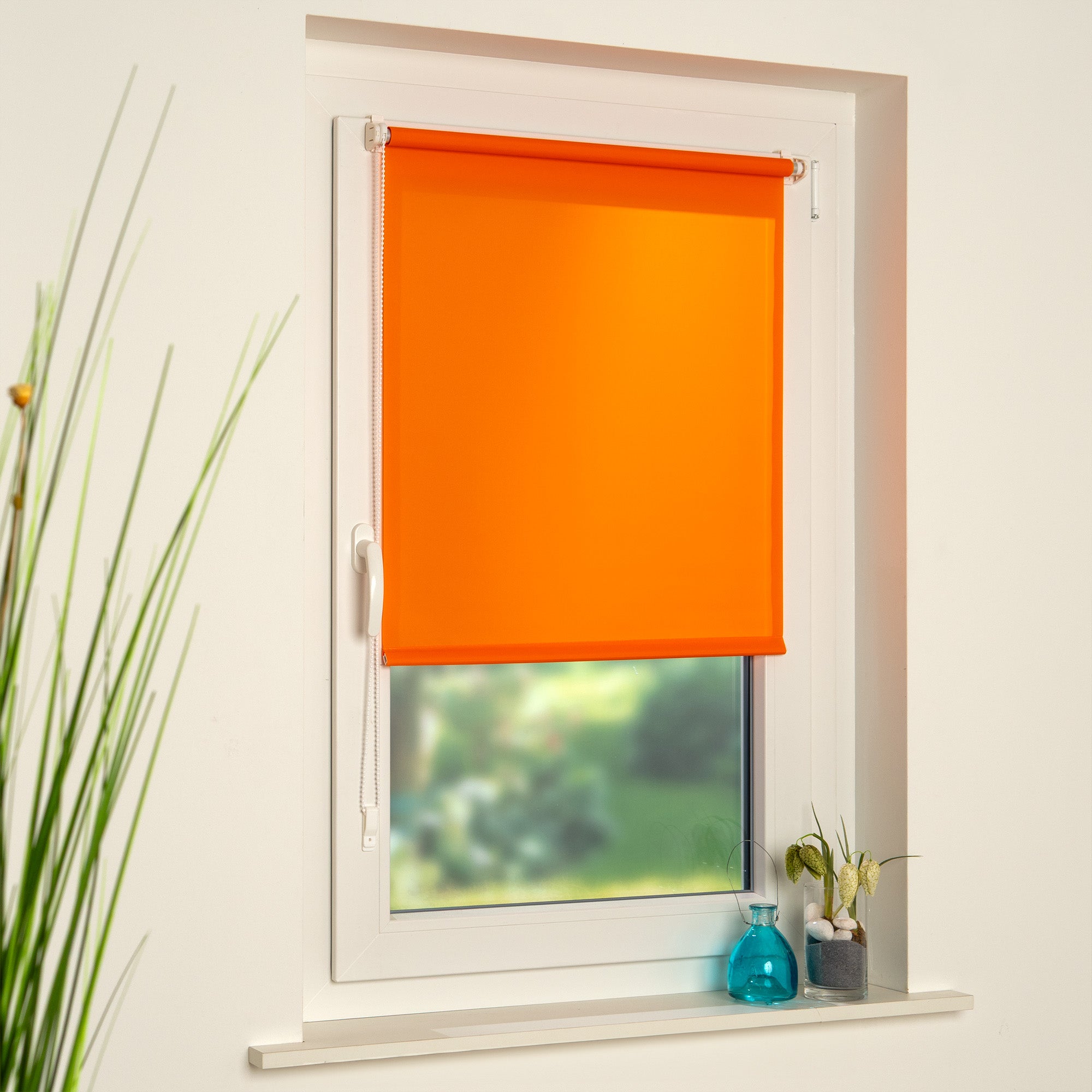 ourdeco® Klemmfix-Rollo | lichtdurchlässig | ohne Bohren | verschiedene Farben und Größen
