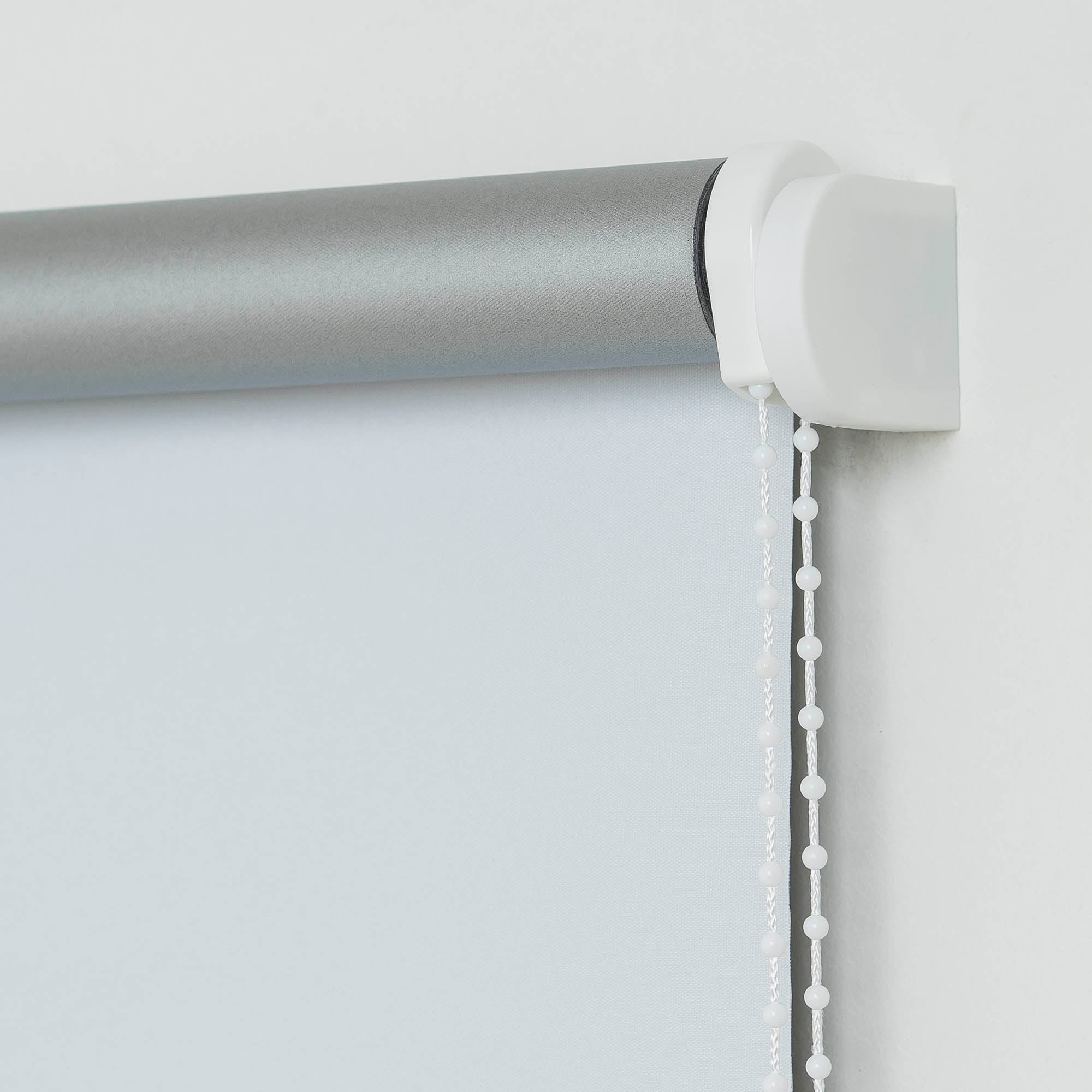 ourdeco® Seitenzugrollo | verdunkelnd | Thermo-Beschichtung | weiß, anthrazit, linen