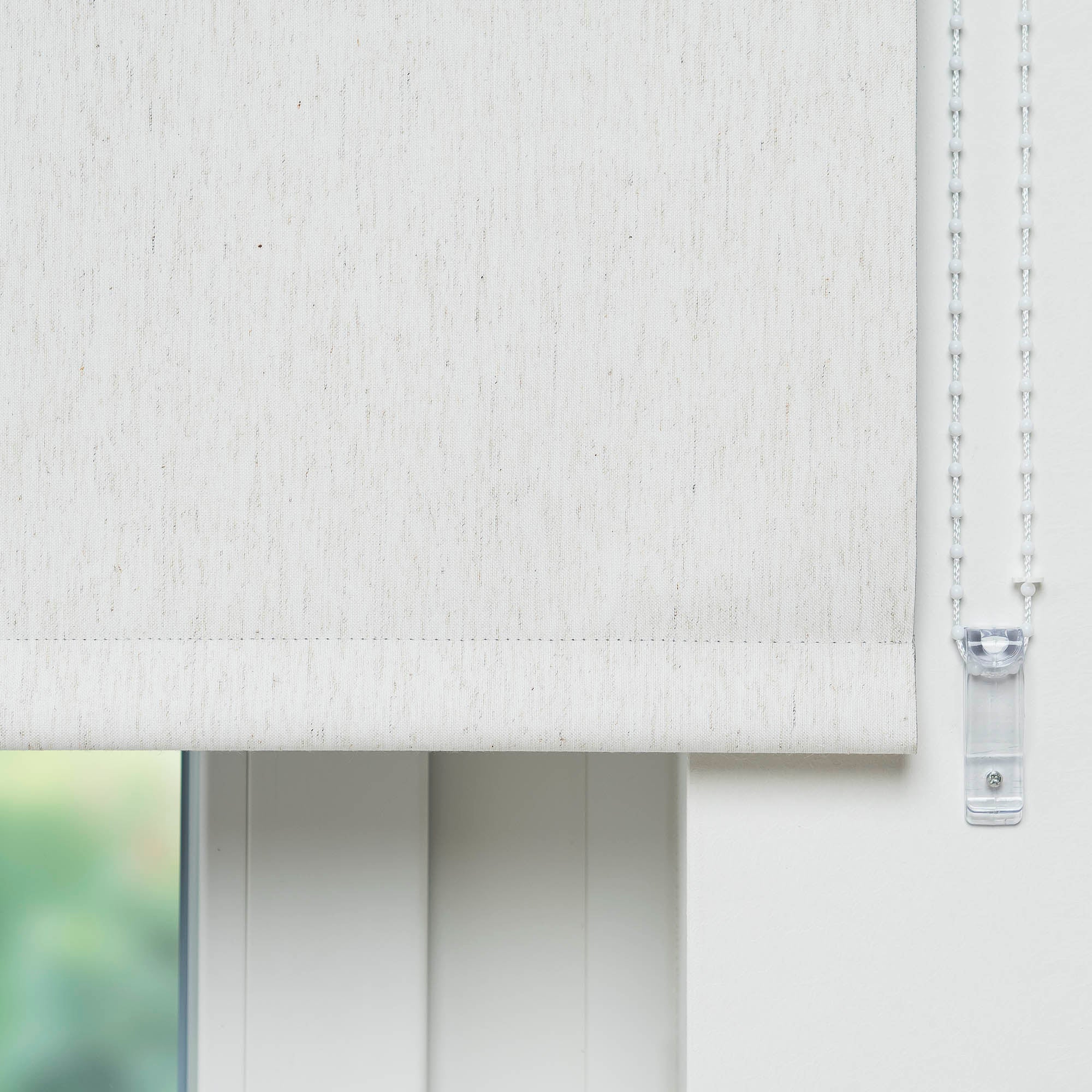 ourdeco® Seitenzugrollo | verdunkelnd | Thermo-Beschichtung | weiß, anthrazit, linen