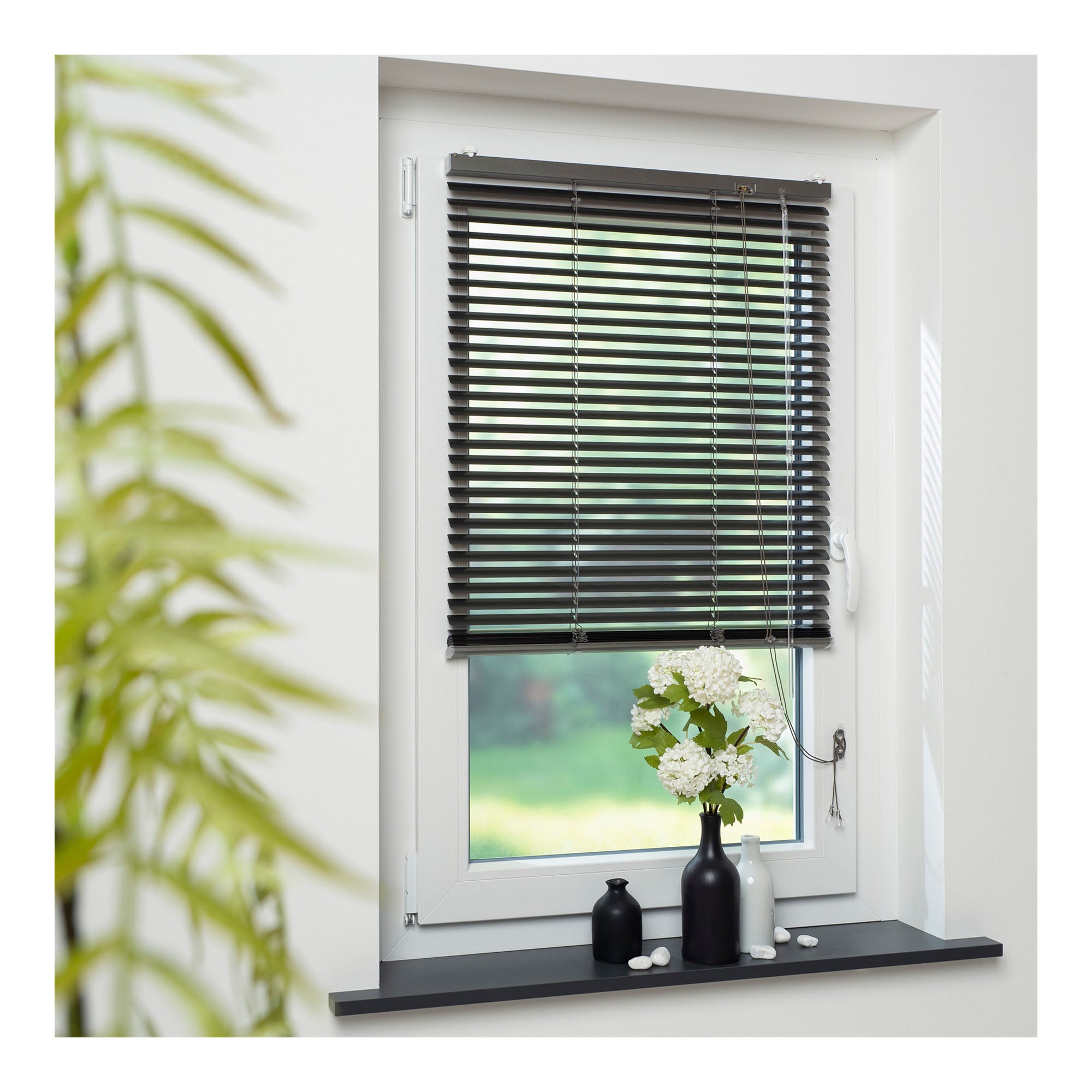 ourdeco® Aluminium-Jalousie | Lamelle 25 mm | verschiedene Größen | champagner, graphite