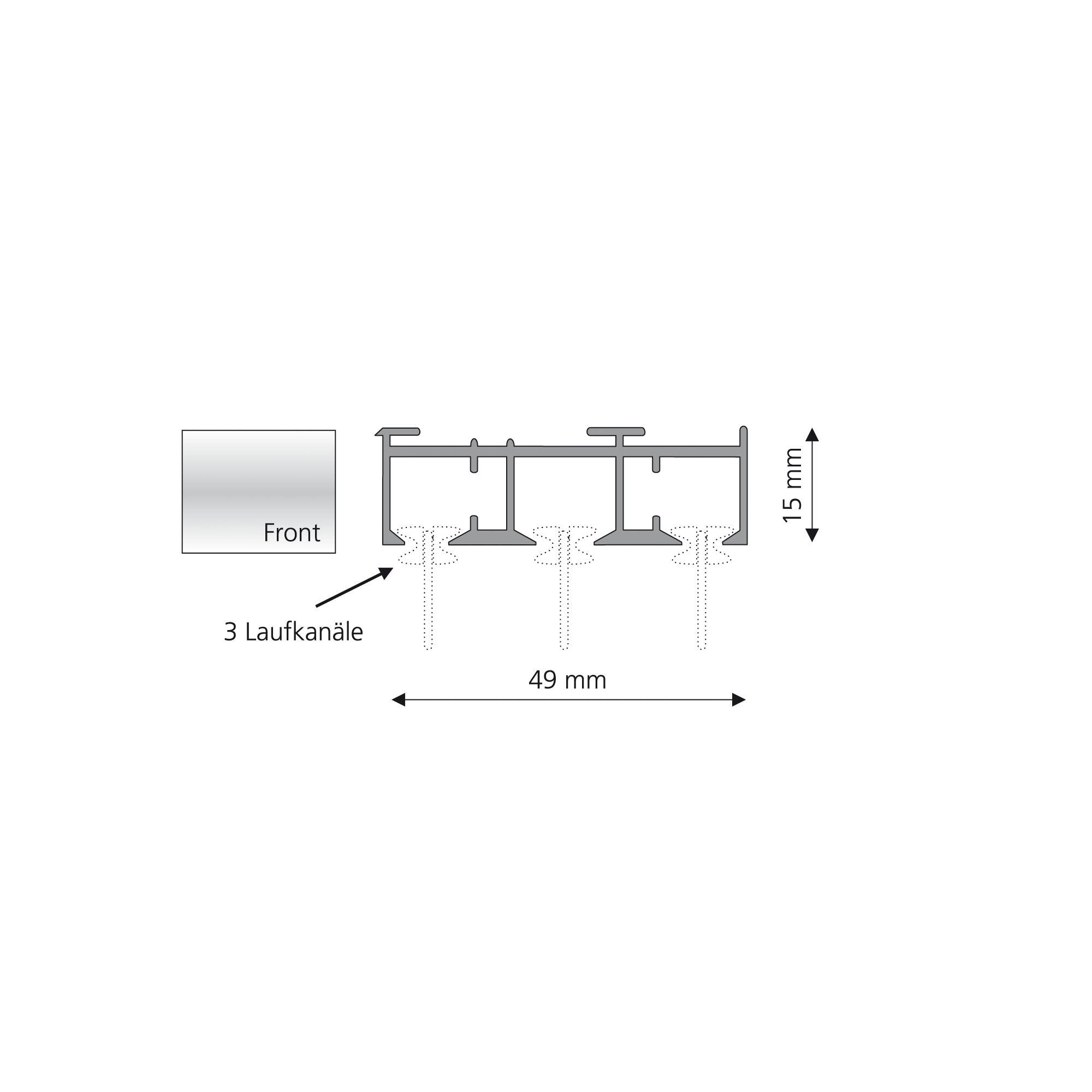 ourdeco® Aluminium Flächenvorhangschiene | für Gardinen und Vorhänge | verschiedene Längen | weiß silber