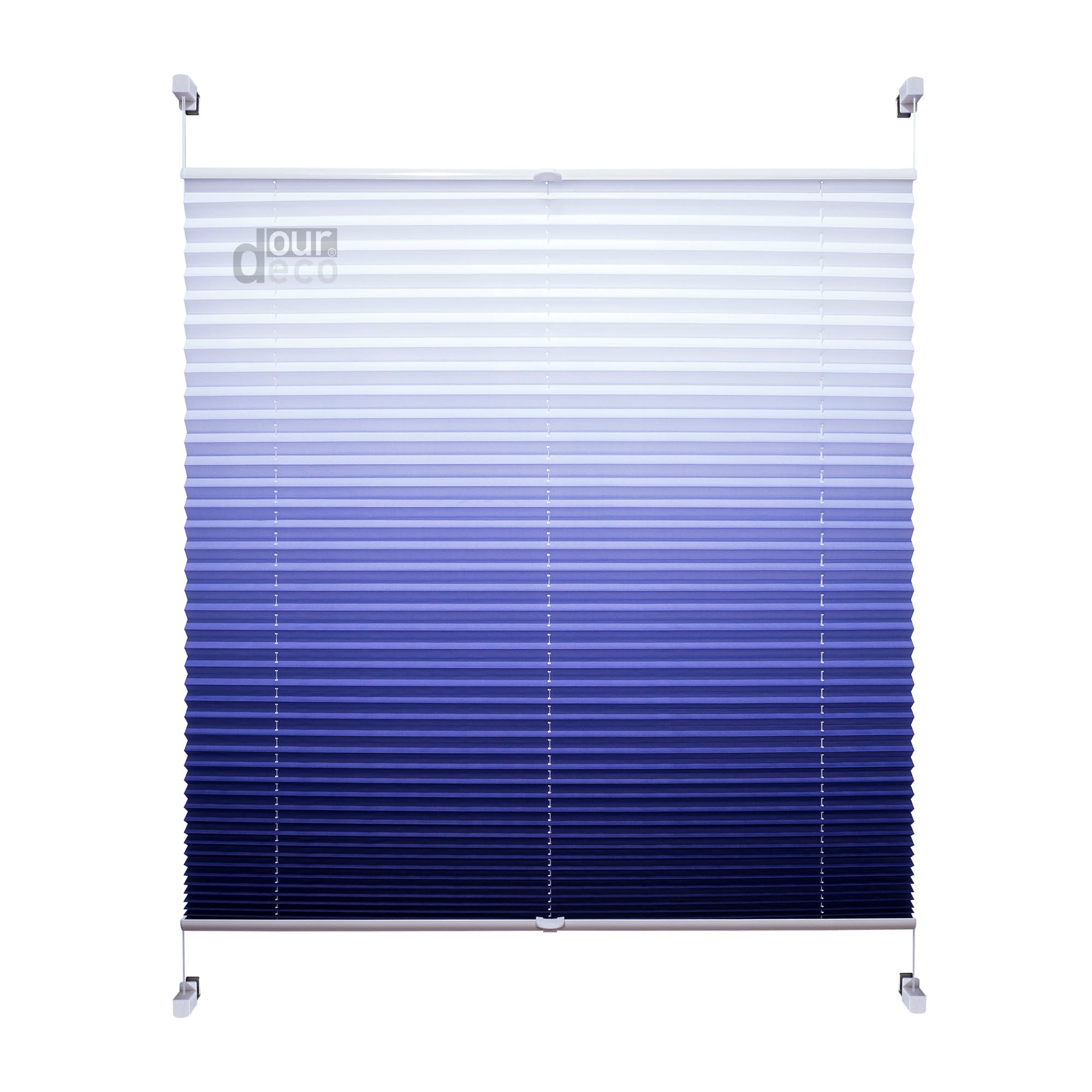 ourdeco® Klemmfix Plissee ohne Bohren Farbverlauf