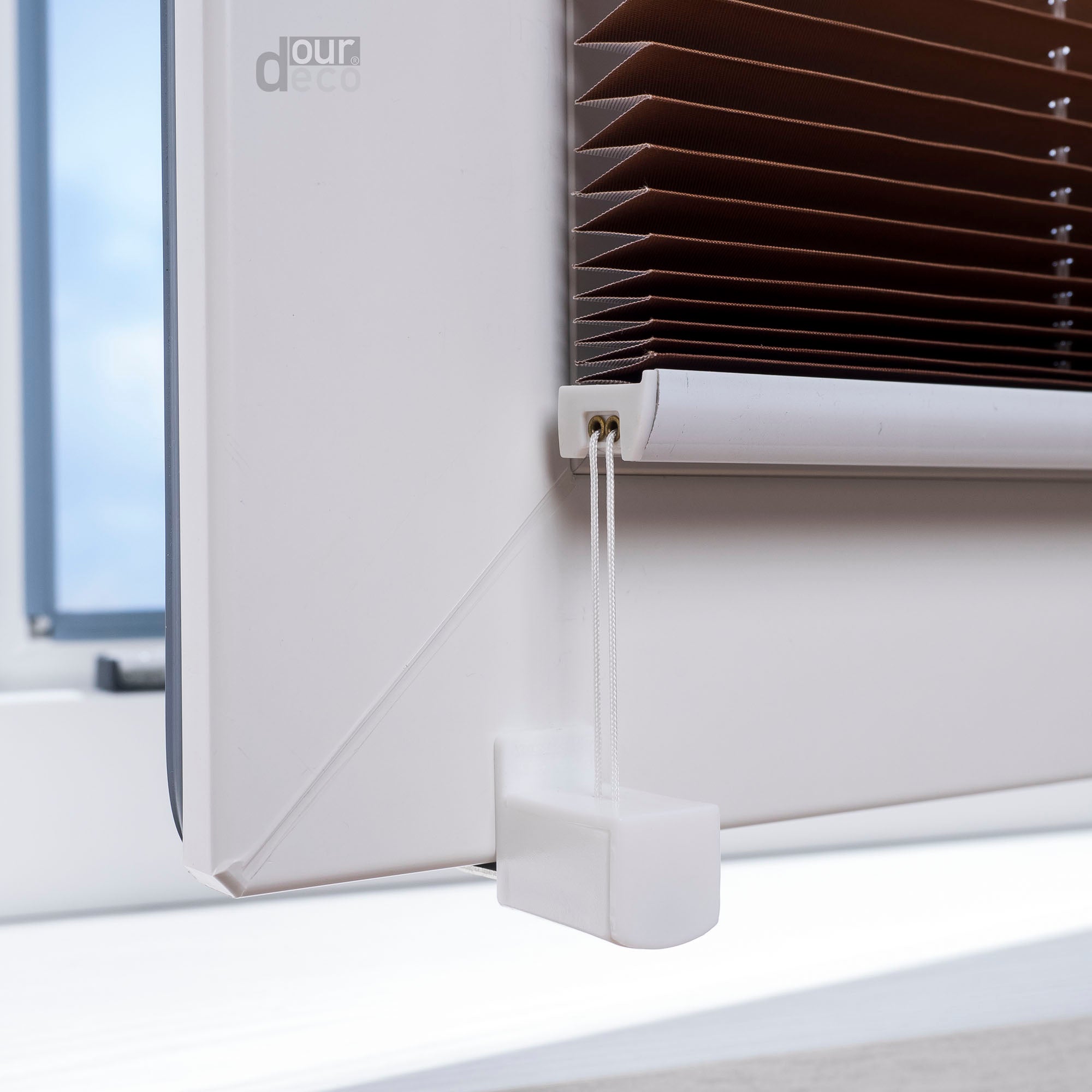 ourdeco® Klemmfix Plissee ohne Bohren Farbverlauf