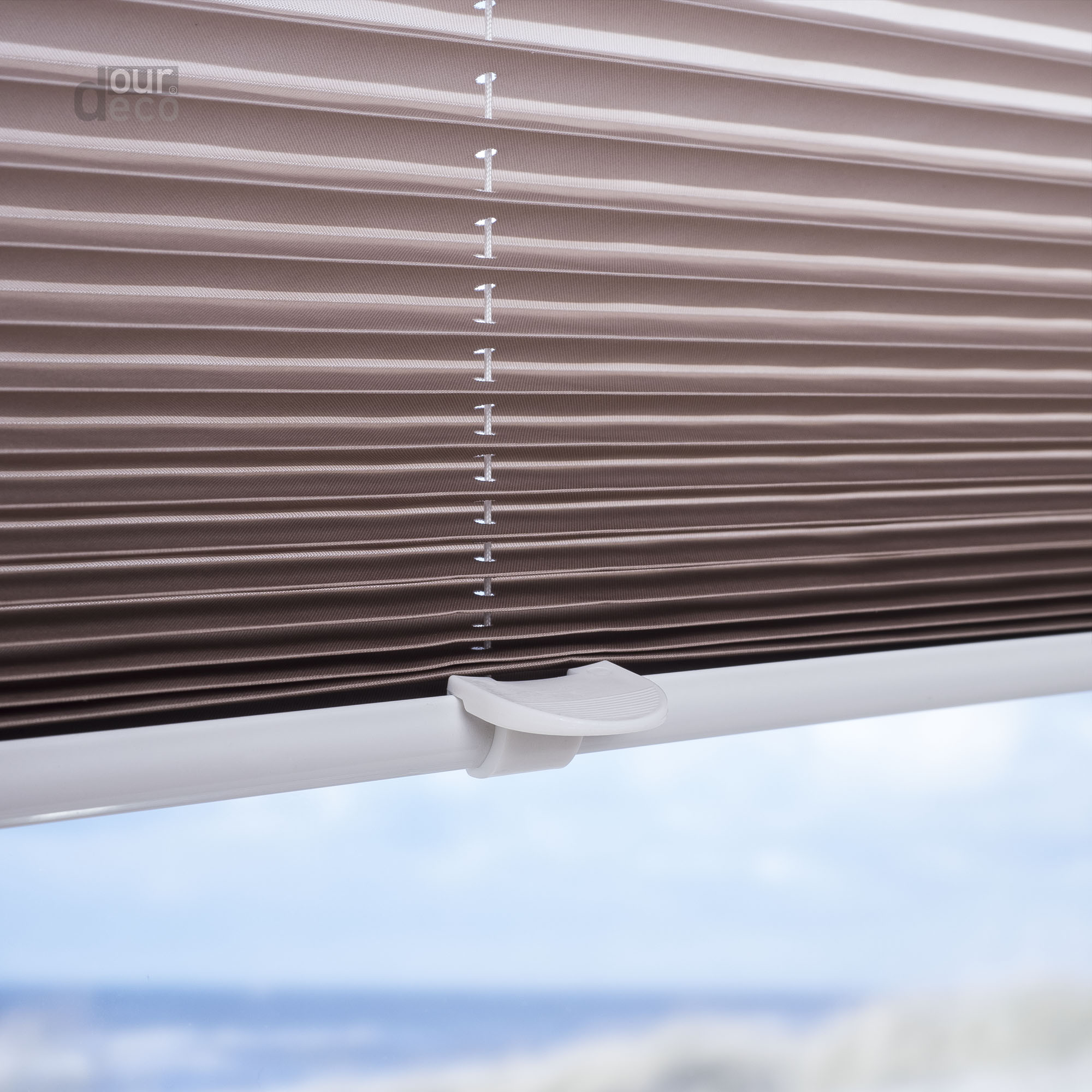 ourdeco® Klemmfix Plissee ohne Bohren Farbverlauf