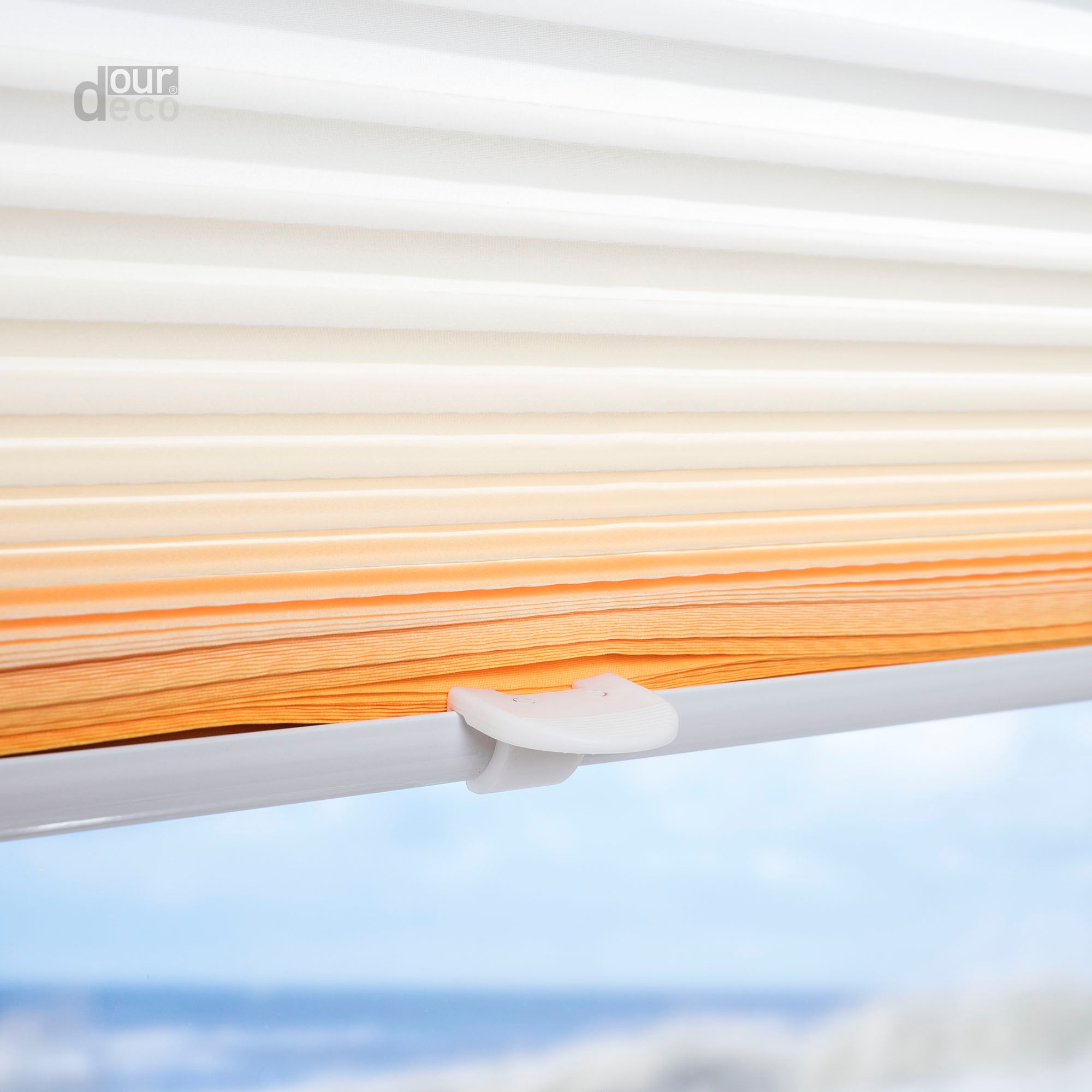 ourdeco® Klemmfix Plissee ohne Bohren Farbverlauf