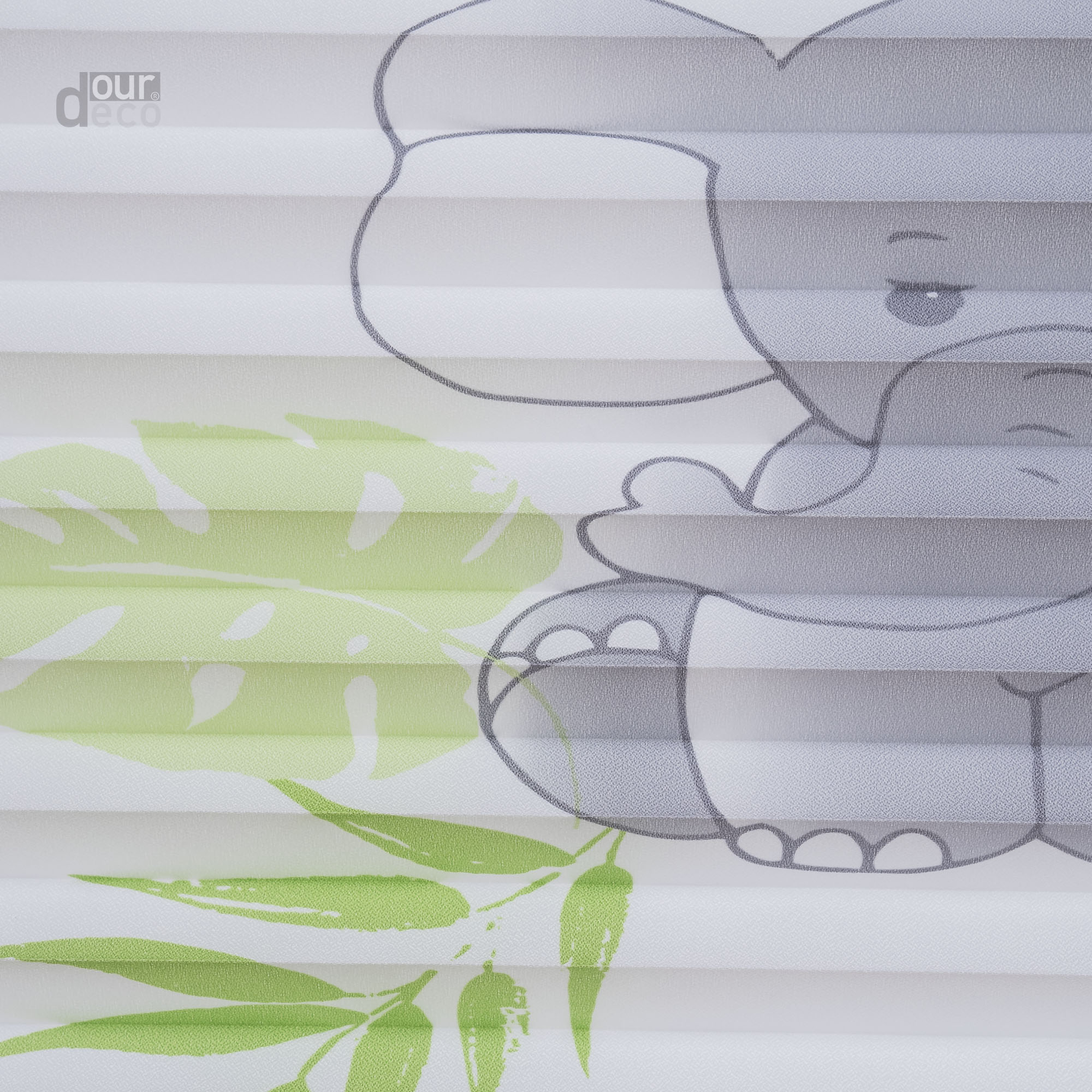 ourdeco® Kinder‑Plissee „Hanni und Luc“, weiß, lichtdurchlässig, einfache Klemmfix‑Montage ohne Bohren