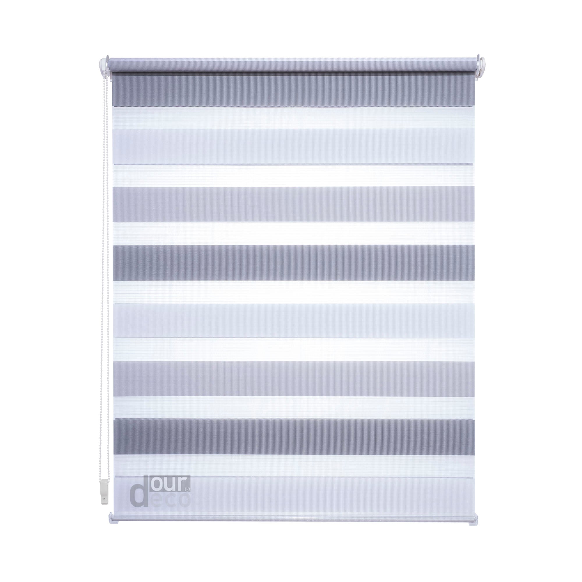 ourdeco® Doppel-Rollo Streifen und Farbverlauf, Duo-Rollo, lichtdurchlässig, blickdicht, Montage ohne Bohren, verschiedene Größen