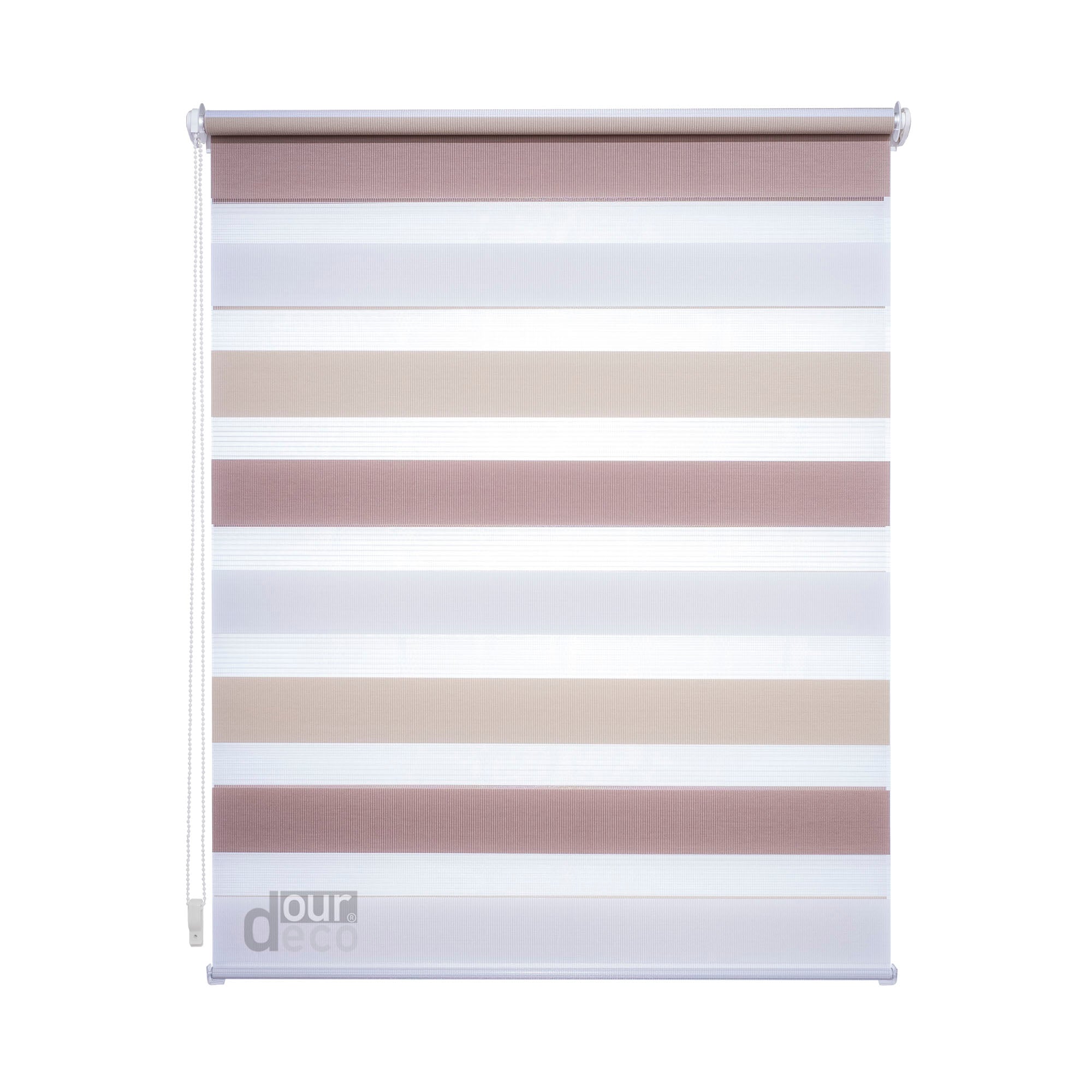 ourdeco® Doppel-Rollo Streifen und Farbverlauf, Duo-Rollo, lichtdurchlässig, blickdicht, Montage ohne Bohren, verschiedene Größen