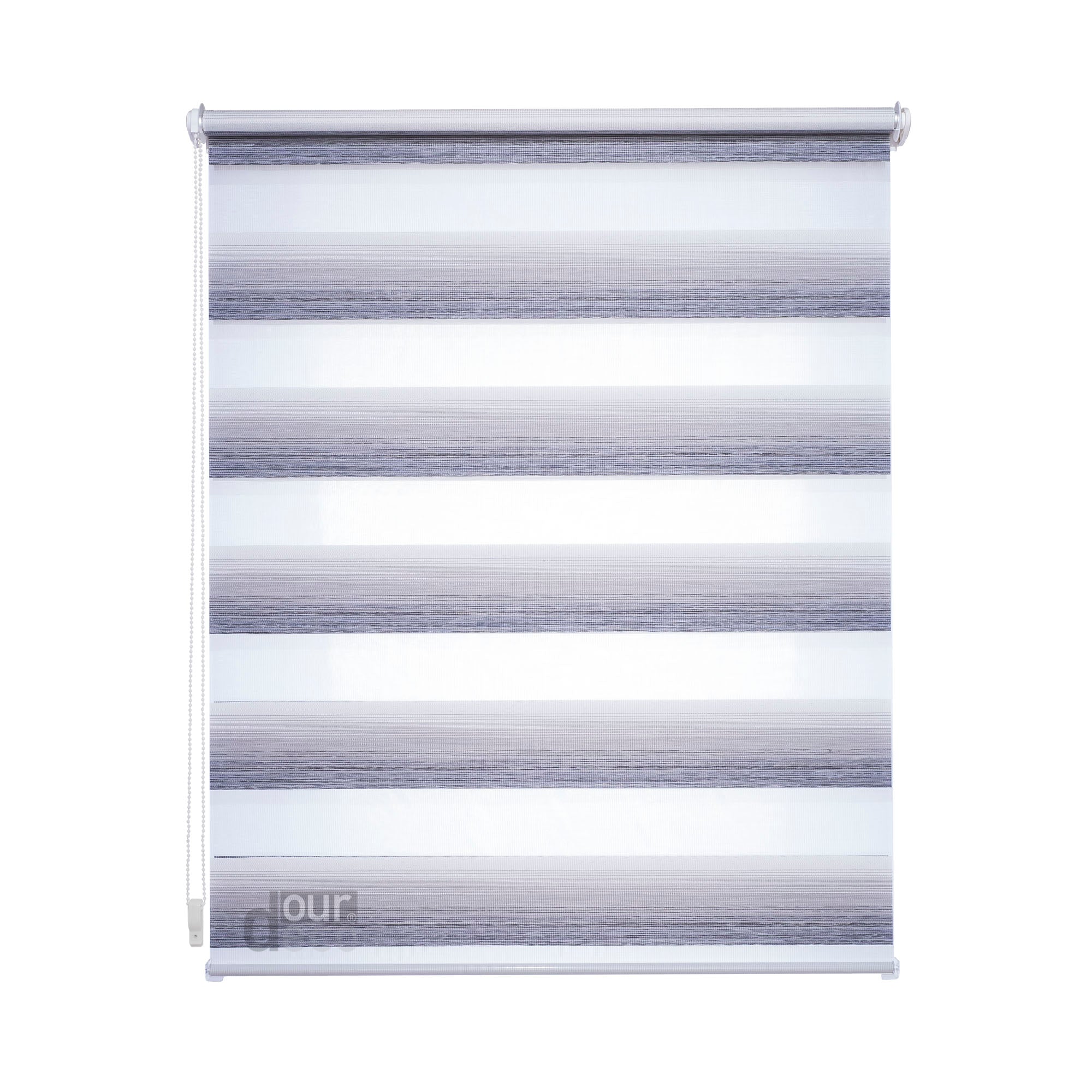 ourdeco® Doppel-Rollo Streifen und Farbverlauf, Duo-Rollo, lichtdurchlässig, blickdicht, Montage ohne Bohren, verschiedene Größen